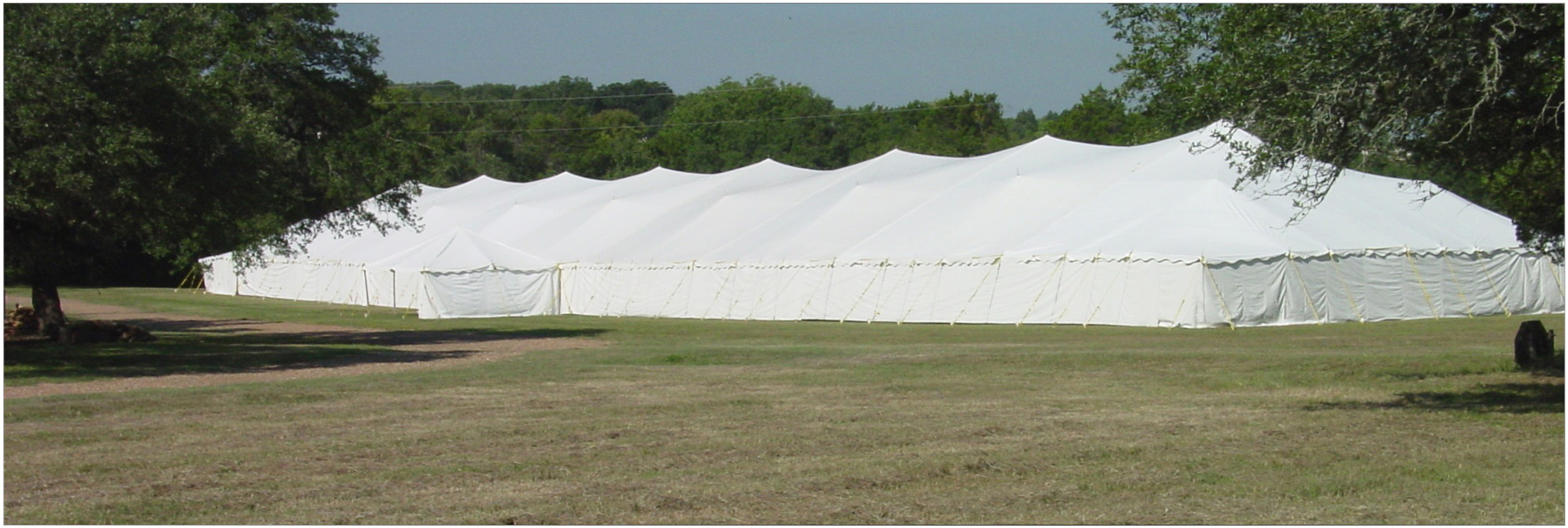 large tradional pole type party tents